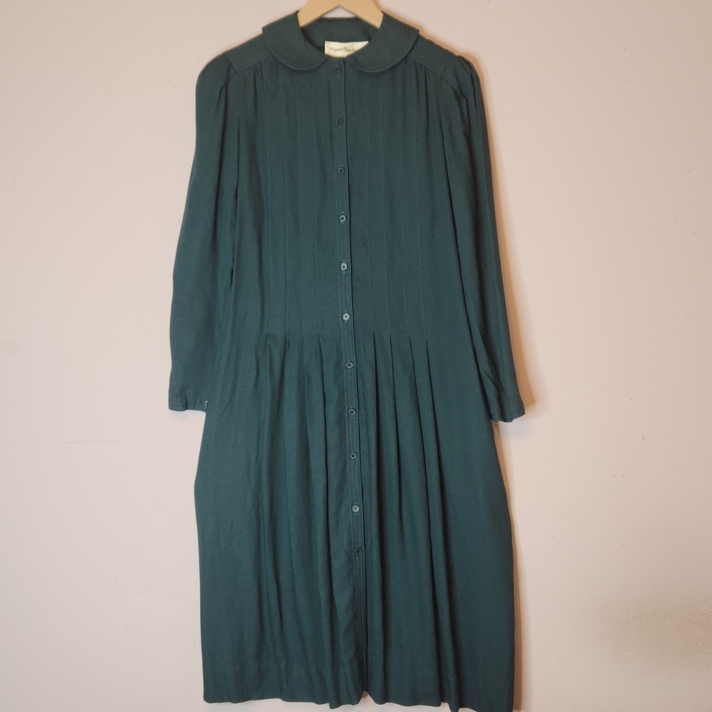 Nipon Boutique  Vintage Pleated Maxi Dress, Size 4